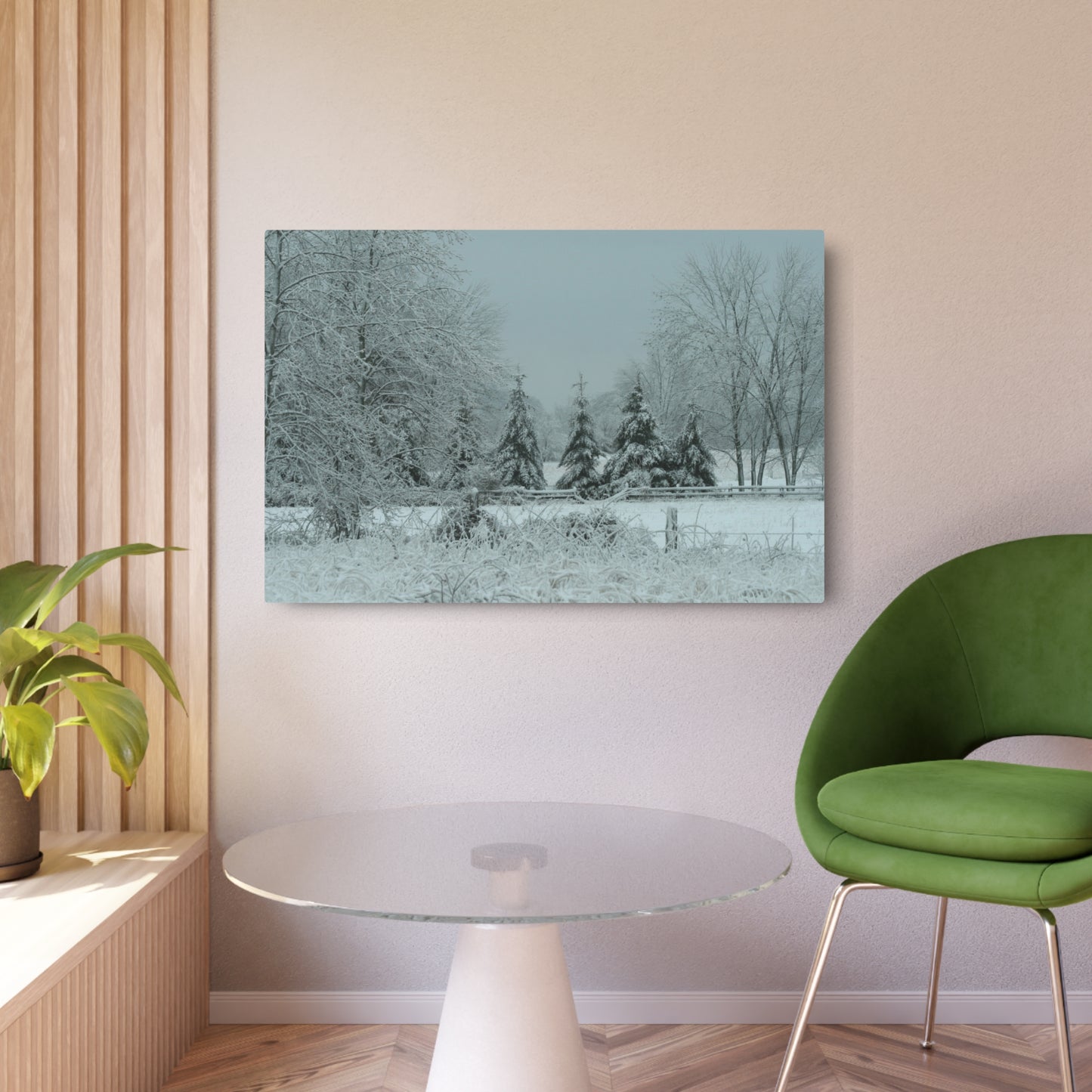 Metal Art Sign, Winter Scene, Snow on Trees, Nature Wall Decor, Outdoor Enthusiast Gift, Rustic Home Decoration, Unique Gift for Nature Lovers