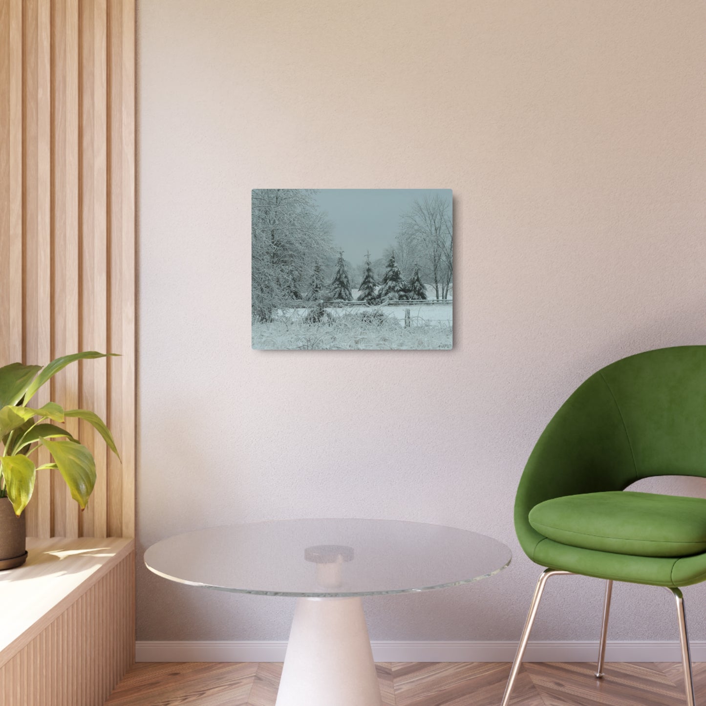 Metal Art Sign, Winter Scene, Snow on Trees, Nature Wall Decor, Outdoor Enthusiast Gift, Rustic Home Decoration, Unique Gift for Nature Lovers