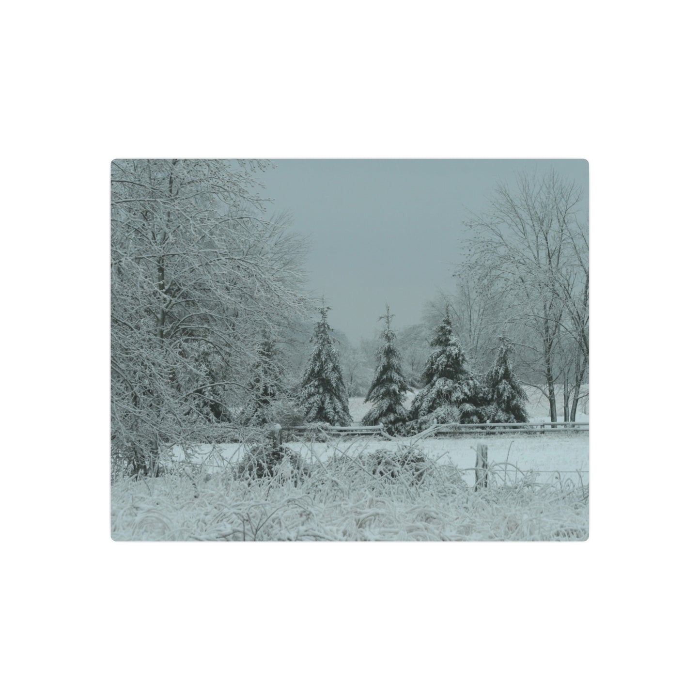 Metal Art Sign, Winter Scene, Snow on Trees, Nature Wall Decor, Outdoor Enthusiast Gift, Rustic Home Decoration, Unique Gift for Nature Lovers